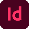 dark red rounded square with light red letters I and d